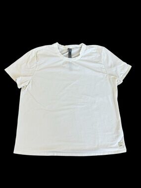 Vuori White Performance Tee Stretch Cotton Minimalist Basic Size S